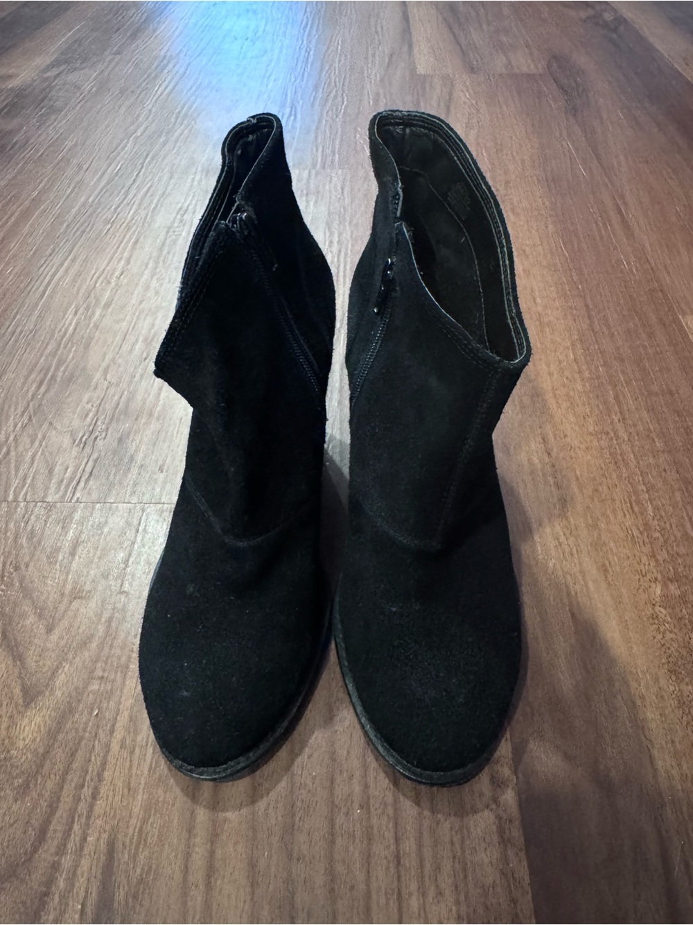 Jessica Simpson Black Suede Ankle Booties with Side Zip